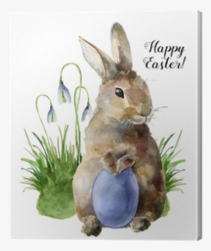 Watercolor Easter Card With Bunny, Snowdrops And Colored - Kartki Wielkanocne Ręcznie Malowane #178081 Watercolor Easter Card With Bunny, Snowdrops And Colored - Kartki Wielkanocne Ręcznie Malowane #178081
