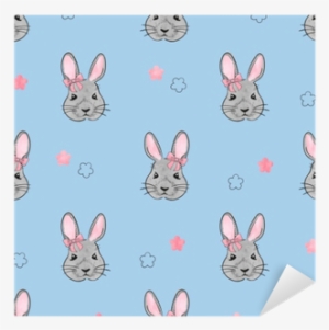 Seamless Pattern With Cute Watercolor Bunny - Watercolor Painting #178705