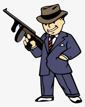 Mademan2 - Fallout Vault Boy Tommy Gun #178760
