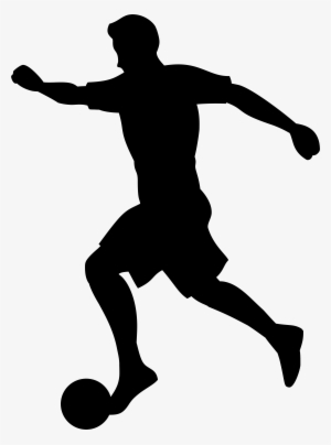 28 Collection Of Football Player Clipart Silhouette - Topo De Bolo Futebol #179651