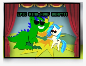 Fundz64, Dinosaur, Dj Pon-3, Explosion, Green, Hoofbump, - Cartoon #1700052