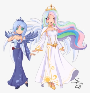 Anthropomorphized Princess Luna And Celestia - Anime Princess Luna And Celestia #1700539