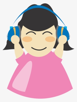 Earphones, Girl, Headphone, Listen, Music, Women - Girl With Headphones Clipart #1700575
