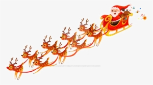 Santa Sleigh Png Free Download - Santa And Sleigh No Background #1700750