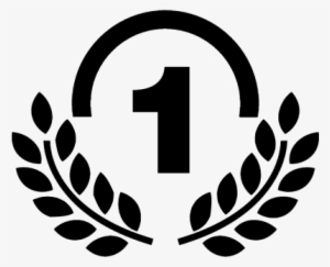 Award Medal Of Number One With Olive Branches Vector - Olive Branch Award Icon #1701802