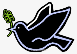 Dove With An Olive Branch In Its Mouth Royalty Free - Illustration #1701964