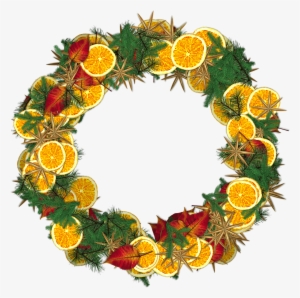 Christmas Crown Oranges Png - New Year Decorations Png #1702423