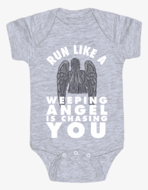 Run Like A Weeping Angel Is Chasing You Baby Onesy - Jesus Dabbed For Our Sins #1703152