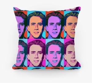 Nicholas Cage Pop Art Parody Pillow - Nicolas Cage Pop Art #1704892