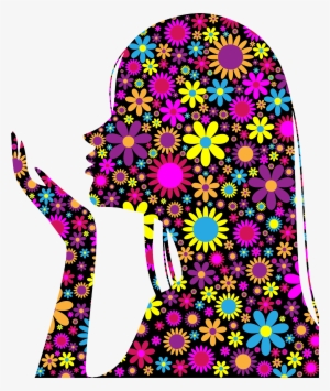 This Free Icons Png Design Of Floral Girl Blowing Into #1705357