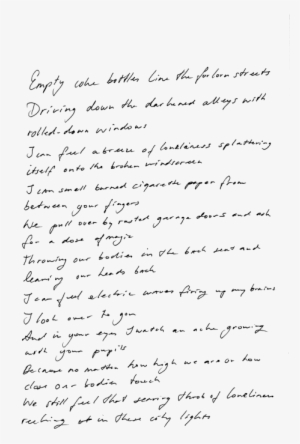 Handwritten Notes Png Banner Black And White Stock - Poetry #1705428