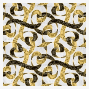 Greek Key Ribbon Black And Gold On Marble - Eastern Brown Snake #1706023