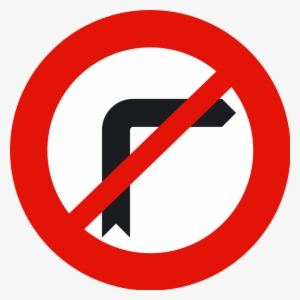 Prohibido Giro A La Derecha - No Right Turn Symbol #1706354