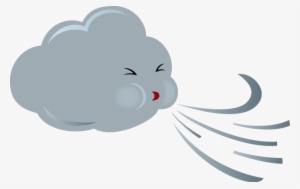 The North East Wind Is Blowing Hard And Cold And Can - 雲 風 イラスト #1706492