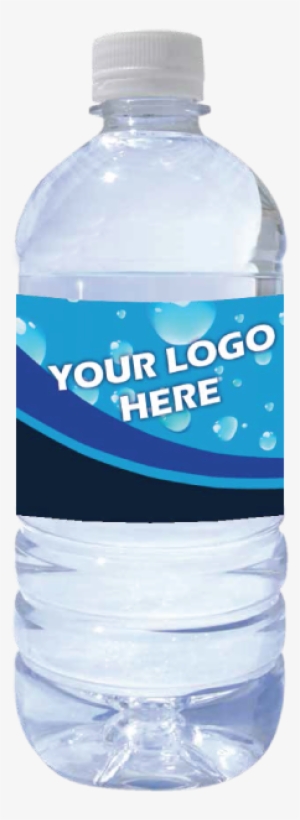 20oz Water Bottle With Blue Water Bubble Label Saying - Bottled Water #1706870