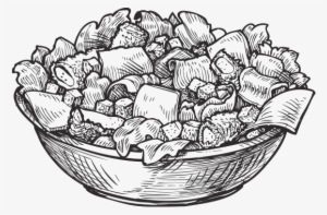 Salad Clipart Burrito Bowl - Salad Sketch Png #1707256