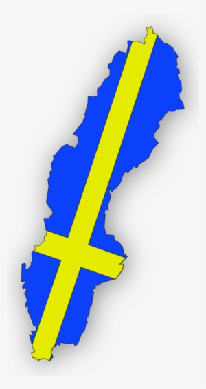 Flag Of Sweden Computer Icons Swedish Language Drawing - Sweden Map Flag #1707402