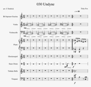 030 Undyne Sheet Music Composed By Toby Fox 1 Of 7 - Sheet Music #1708323