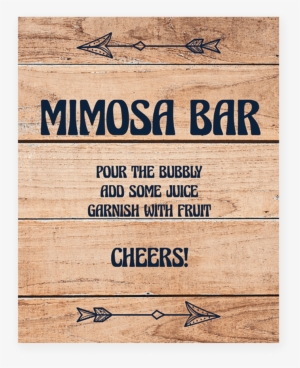 Printable Momosa Bar Sign For Woodland Shower By Littlesizzle - Baby Shower #1708670