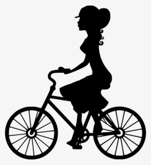 Silhouette, Wheel, Cyclist, Bike, Seated, Active, Woman - Girl On Bike Silhouette #1710038