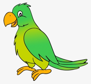 Jpg Freeuse Library Green - Cartoon Image Of Parrot #1710750