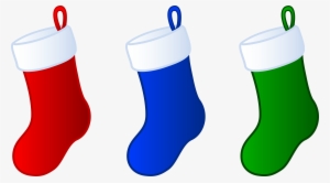 Three Simple Christmas Stockings - Stockings Clip Art Christmas #1710993