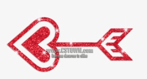 Glittering Love Heart Arrow Iron On Rhinestone Transfer - Iron On Rhinestone Transfer #1711253