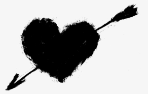 4 Grunge Heart With Arrow - Portable Network Graphics #1711278