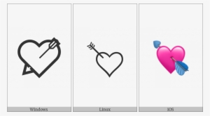 Heart With Arrow On Various Operating Systems - Heart #1711496