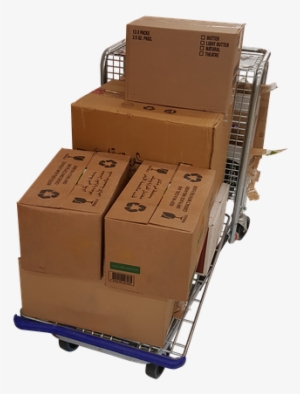 Peel N Stick Poster Of Moving Trolley Delivery Package - Logistics #1713491