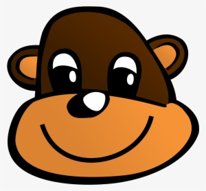 Open - Cartoon Monkey Head #1714093