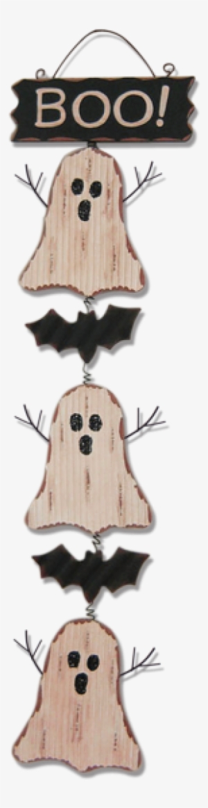 Glitzhome Wooden Halloween Ghosts Cluster Wall Hanging - Holiday Aisle Wooden Ghosts Cluster #1714677