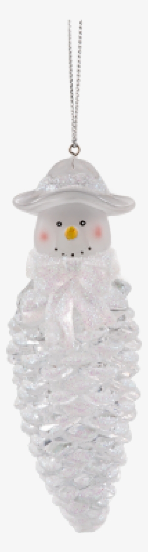 Acrylic Pinecone Snowman With Hat - Hat #1715305