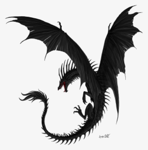 Aarok By Sunimo - Flying Black Dragon Png #1717788