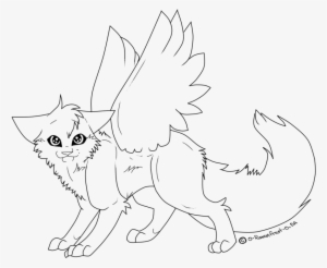 Collection Of Cat - Gatos Con Alas Para Colorear #1718751