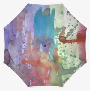 Watercolor Abstract Painting Foldable Umbrella Watercolor - Watercolor Painting #1719132
