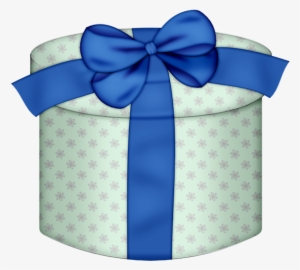 White Round Gift Box With Yellow Bow Png Clipart - Round Gift Box Png #1720082