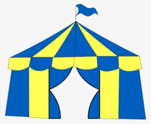 Yellow & Blue Circus Tent Clip Art - Tenda De Circo Png #1720319