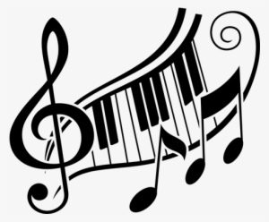 Vinilo Decorativo Música Clave De Sol Y Teclas De Piano - Piano Keys And Music Notes #1720396