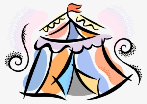 Vector Illustration Of Big Top Circus Carnival Tent - School Fete #1720680