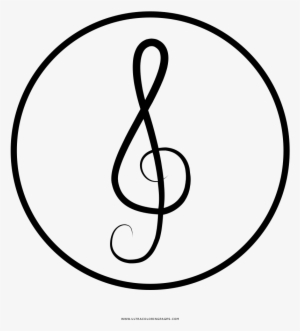 Clave De Sol Página Para Colorear - Circle #1720950