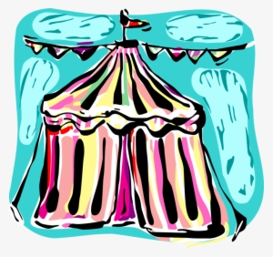 Vector Illustration Of Big Top Circus Tent With Streamers #1721159 Vector Illustration Of Big Top Circus Tent With Streamers #1721159