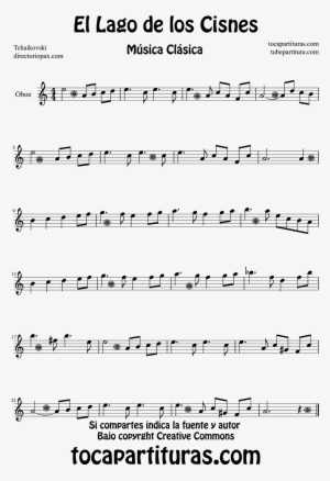 Clave De Sol Para Dibujar - El Lago De Los Cisnes Partitura Violin #1721196