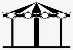 Carousel Clipart Carnival - Black And White Carousel Clipart #1721258