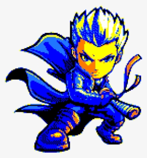 Blue, Yellow, Orange And Black Dmc3se Vergil In Chibi - Dante Pixel Art Dmc 3 #1721330