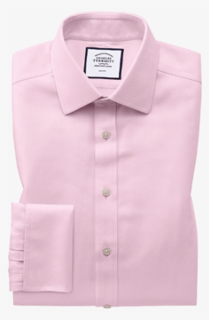 Slim Fit Non-iron Pink Arrow Weave Shirt - Shirt #1721505