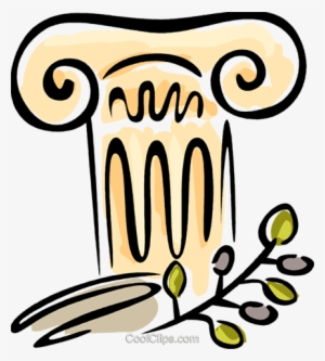 Greek Column - Greek Column Colored Clipart #1721510