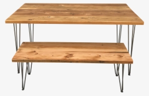 Reclaimed Wood Table & Bench Set With Hairpin - Bench #1722731