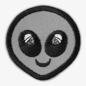 Reflective Alien Face Patch - Circle #1723754