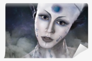 Beautiful Girl With The Mysterious Make-up Alien Wall - Swallowed ... Into The Pit #1723942